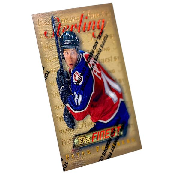 1995 Topps Finest w Coating #100 Peter Forsberg PSA 9 Colorado Avalanche - Pop 3 - Picture 4 of 6